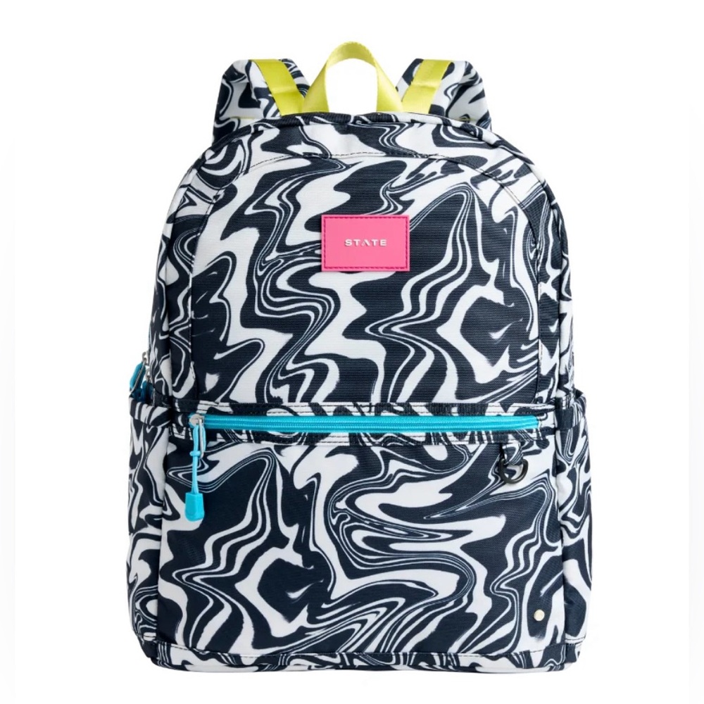 NWT STATE Kane Kids Large Backpack - Marbled Print